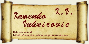 Kamenko Vukmirović vizit kartica